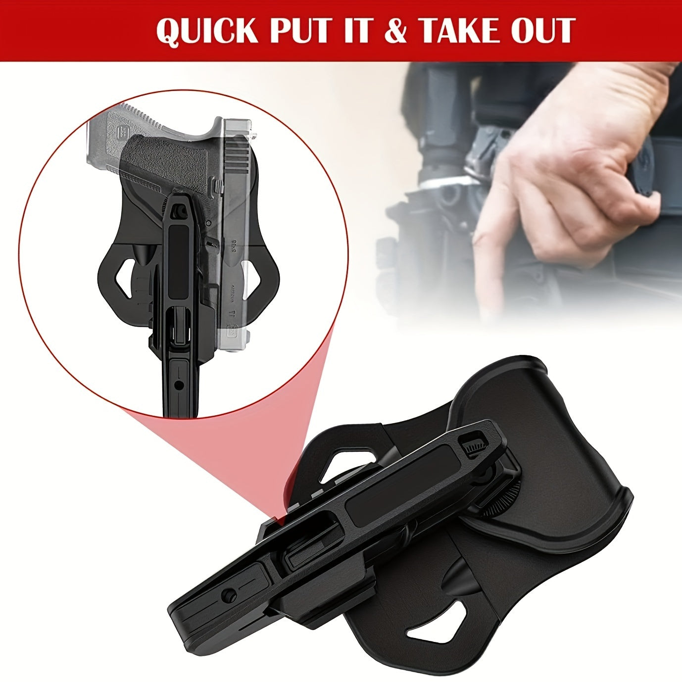 Tactical Quick Draw Universal Holster β Versatile Pistol Accessory for Fast, Secure Carry