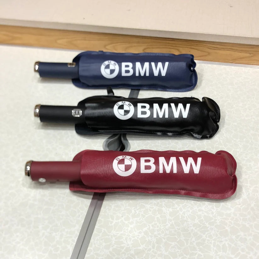 BMW Folding Umbrella with LED Light – Luxury Auto-Themed Umbrella for All-Weather Use
