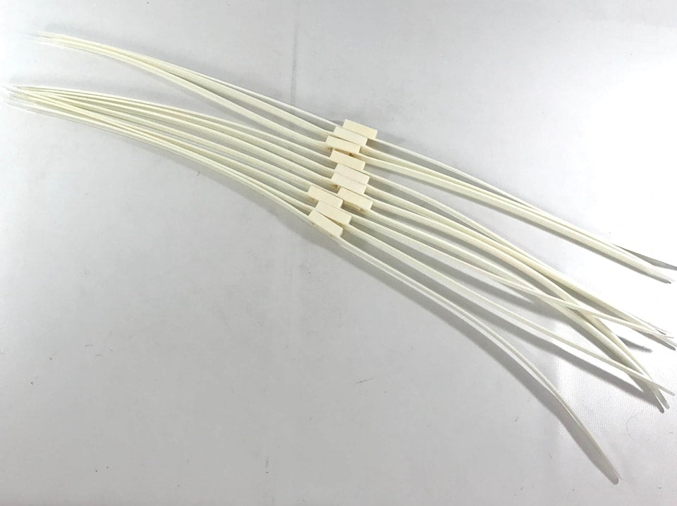 Zip-Tie Double Loop Ties (White, 10 Pack) – Heavy-Duty Nylon Utility Cable Ties