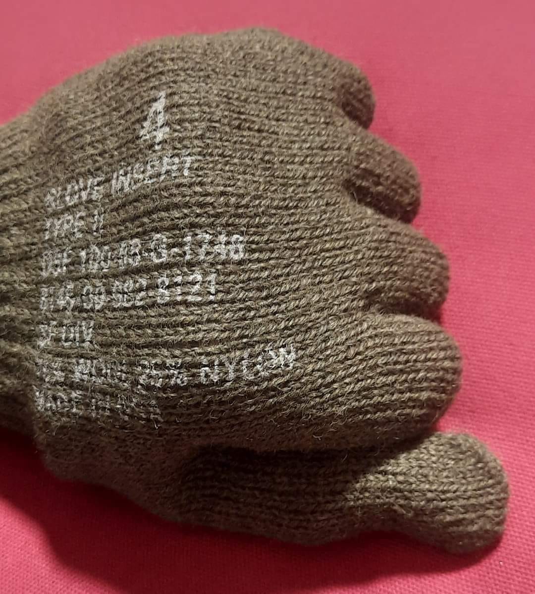 US Military Glove Insert Type-II β Warm Wool & Nylon Blend for Cold Weather Protection