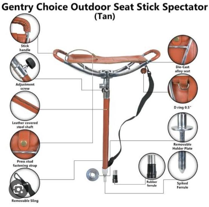 Leather Walking Stick Seat / Chair Stick β Stylish & Practical Mobility Aid