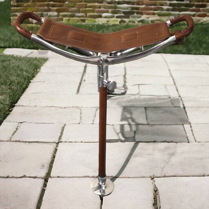 Leather Walking Stick Seat / Chair Stick β Stylish & Practical Mobility Aid