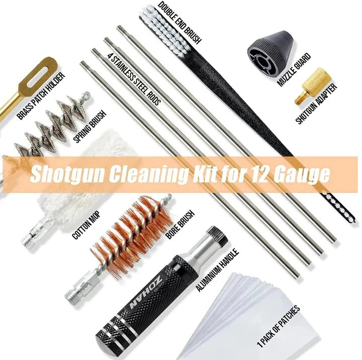 10 in 1 Universal Brush Cleaning Kit For 12 Gauge Shotgun