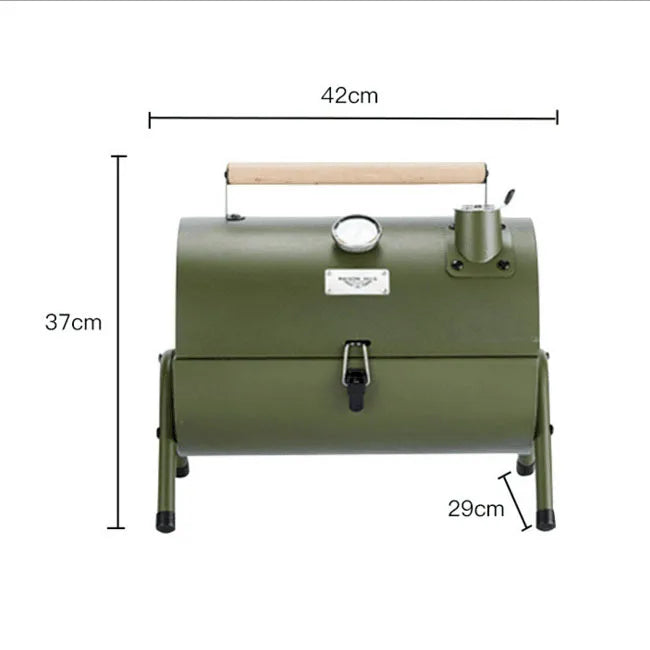 Stainless Steel Portable Barbecue Charcoal Grill – Foldable Outdoor BBQ for Camping, Picnic & Backyard Cooking