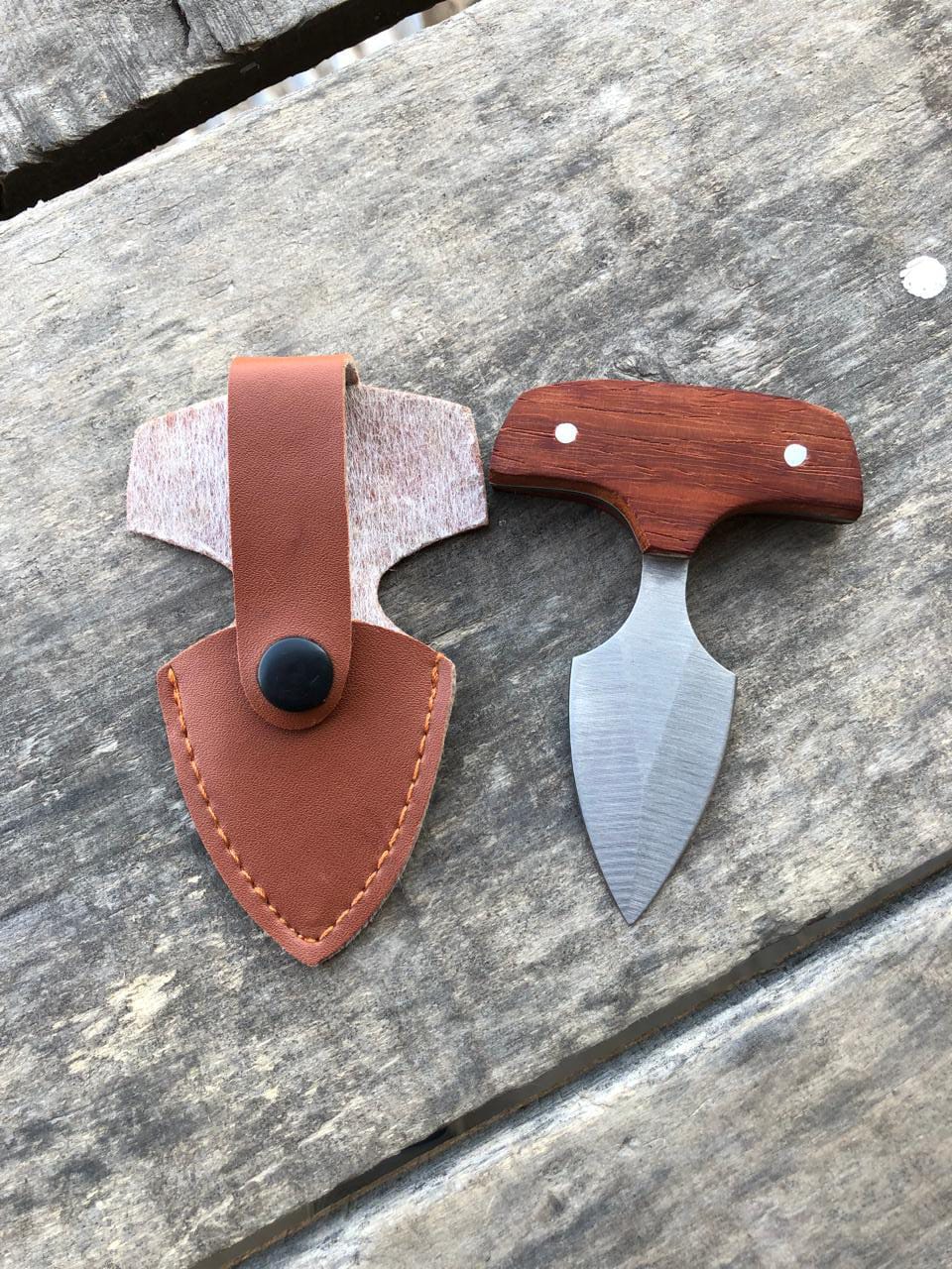 Wood Handle Push Dagger w/ Sheath