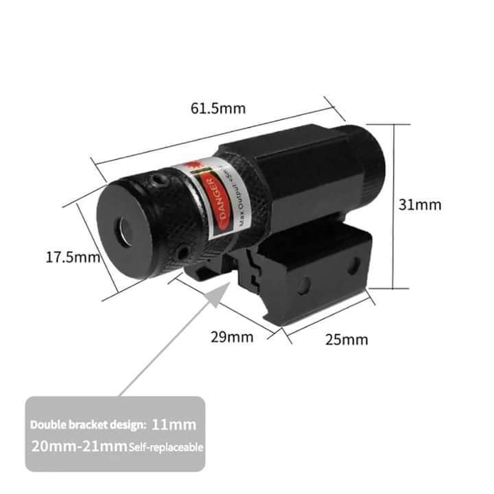 Red Dot Pistol Laser Sight ā Fits 20mm & 11mm Rails | Tactical Laser for Pistols & Guns