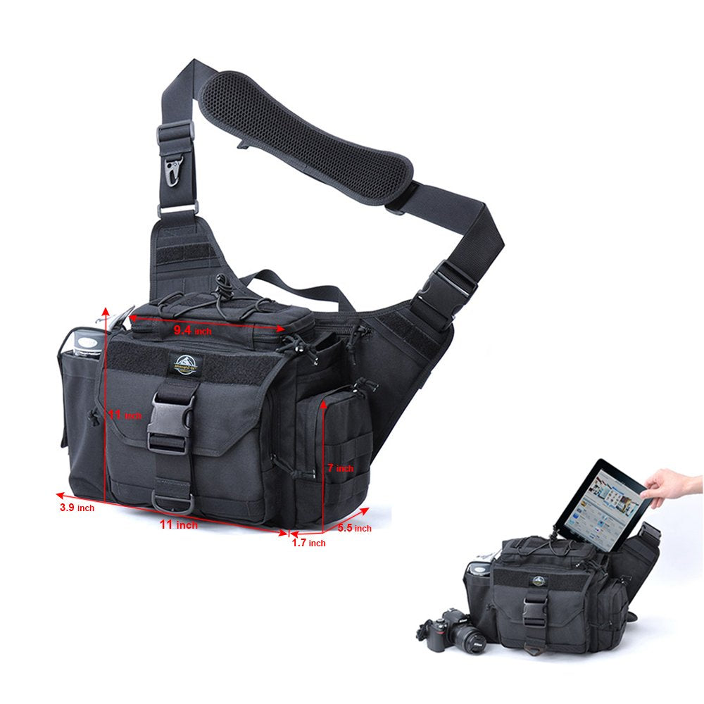 SHANGRI-LA Multi-functional Outdoor Hiking Pack Tactical Messenger Range Pack Camera Sling CCW Gear