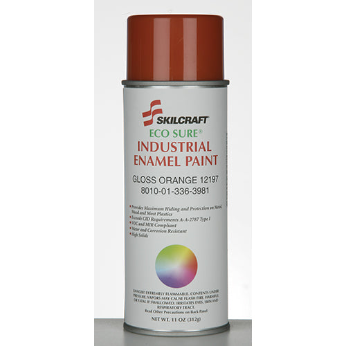 ECO-SURE Industrial Enamel Aerosol Paints , Military Surplus Desert Tan, Flat Grey, Green, Yellow