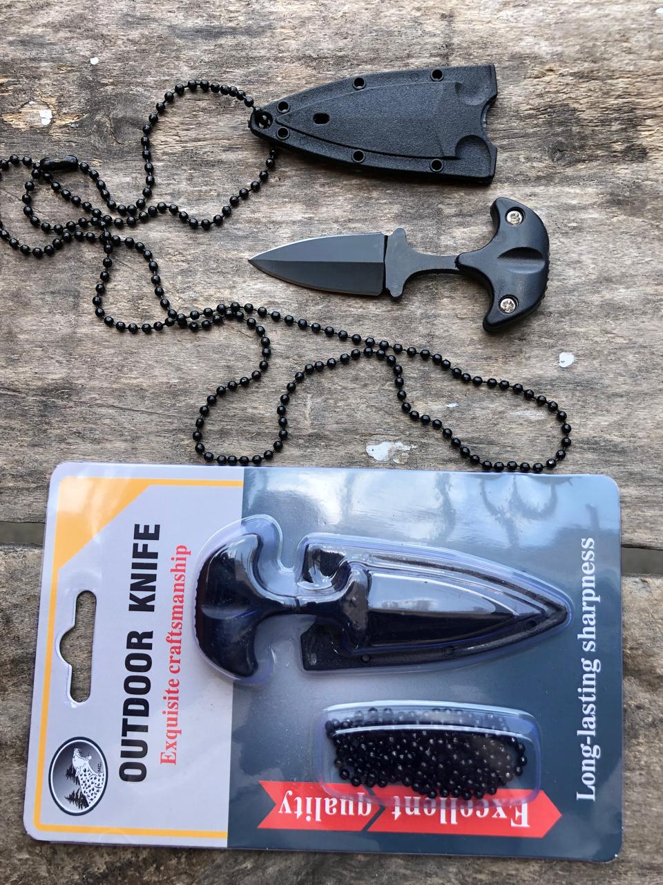 Rough Rider Tanto Fixed Blade Necklace Knife