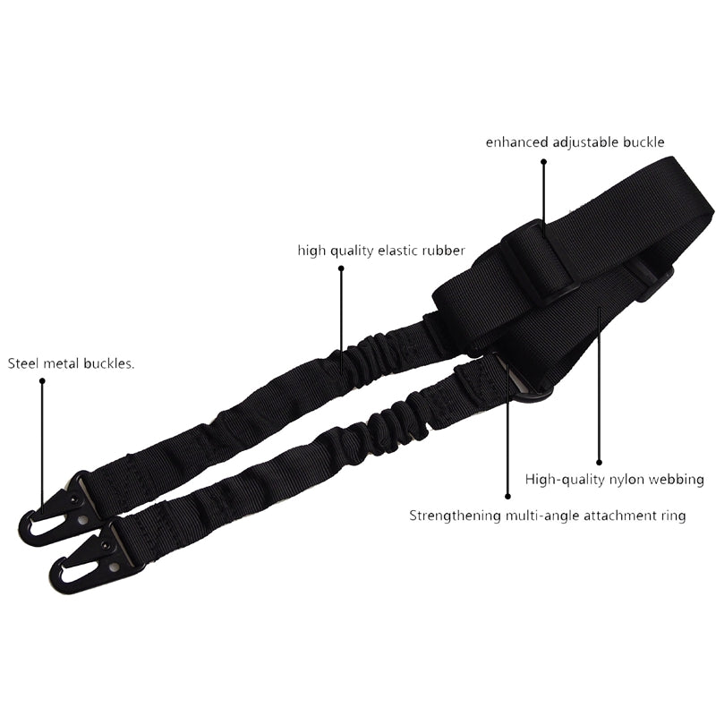 2 Point Rifle Sling with Upgraded Metal Hooks – Multi-Use Gun Sling for Hunting & Shooting