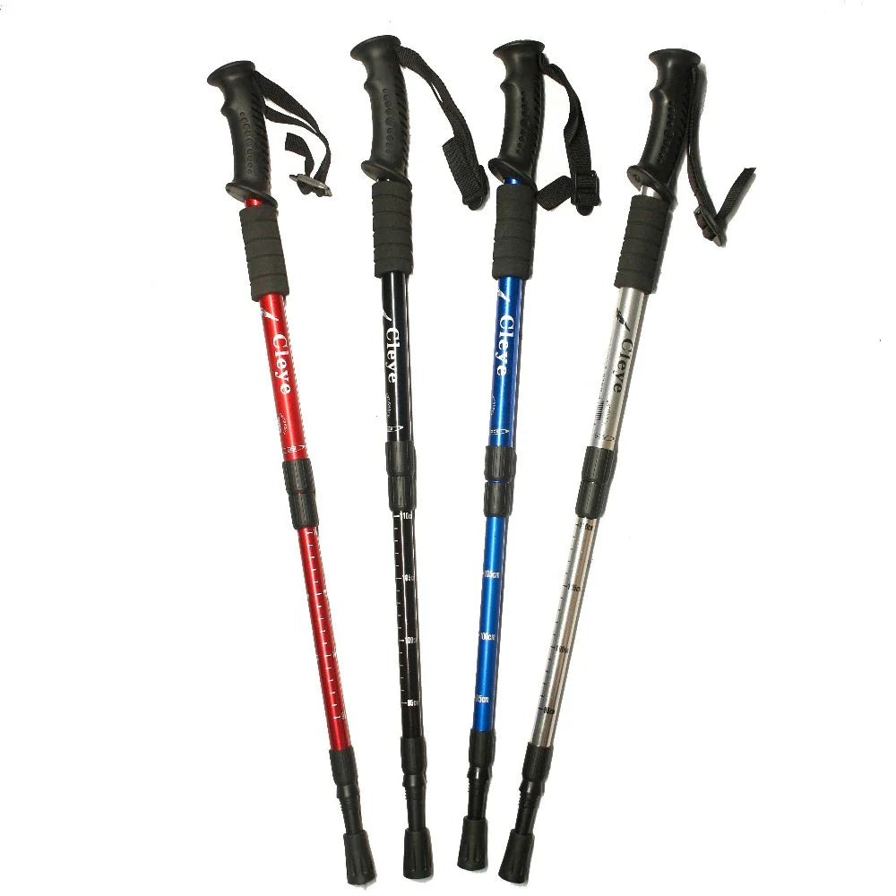 One-Piece Adjustable Anti-Shock Trekking Pole – Hiking & Walking Stick