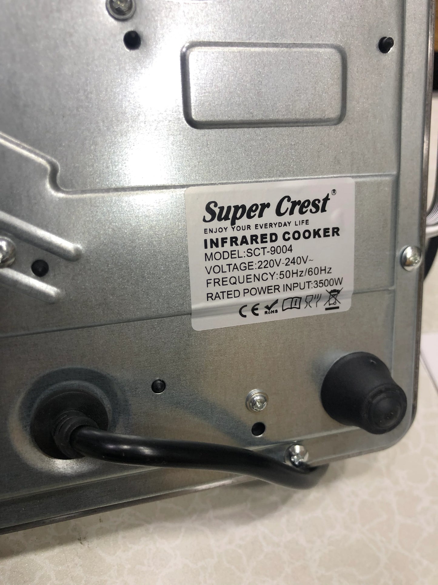 3500W Portable Electric Stove – Super Crest Infrared Cooker Model SCT-9004
