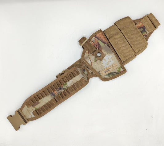 30 bore holster, 9mm pistol holster, black belt holster, tactical gun holster, pistol holster with mag pouch, dual magazine holster, concealed carry holster, gun holster Pakistan, black color gun holster, tactical belt holster, handgun accessories Pakistan, 9m
Tan