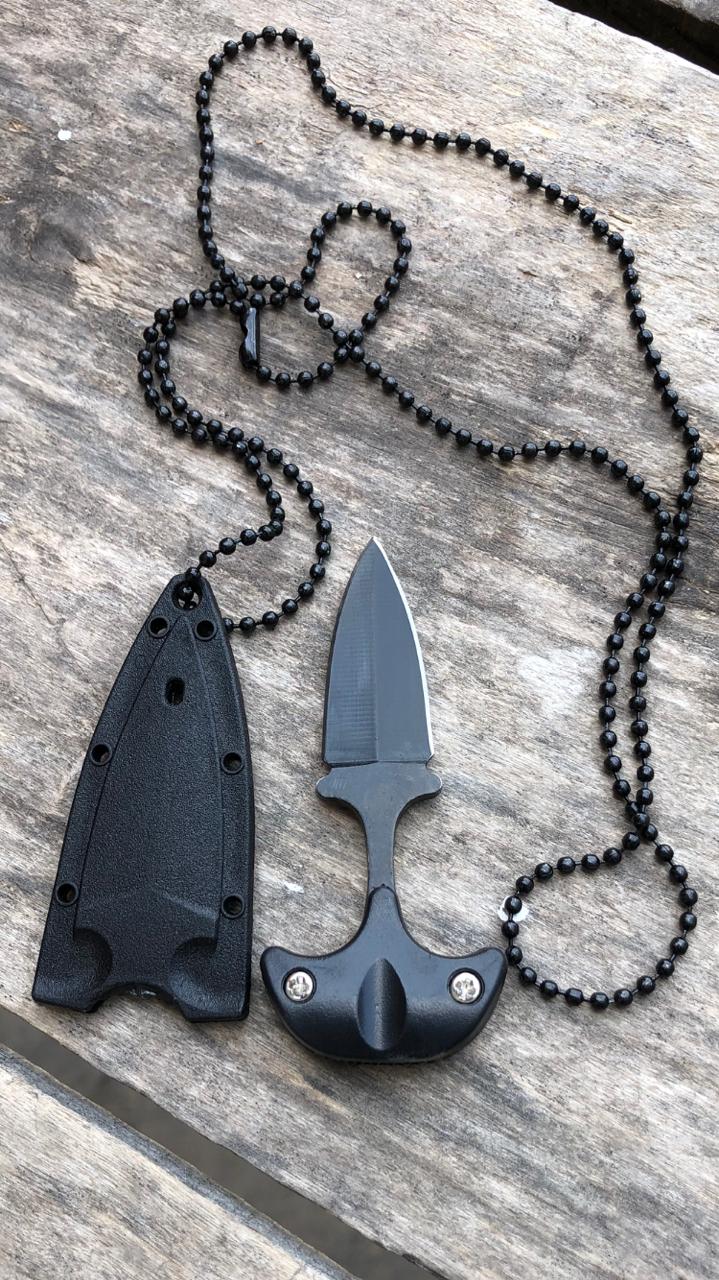 Rough Rider Tanto Fixed Blade Necklace Knife
