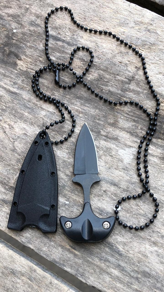 Rough Rider Tanto Fixed Blade Necklace Knife