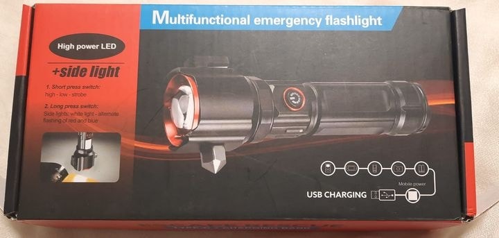 ESCAPE RESCUE Tactical & Survival Torch – High-Lumen Flashlight for Outdoor, Emergency & Self-Defense