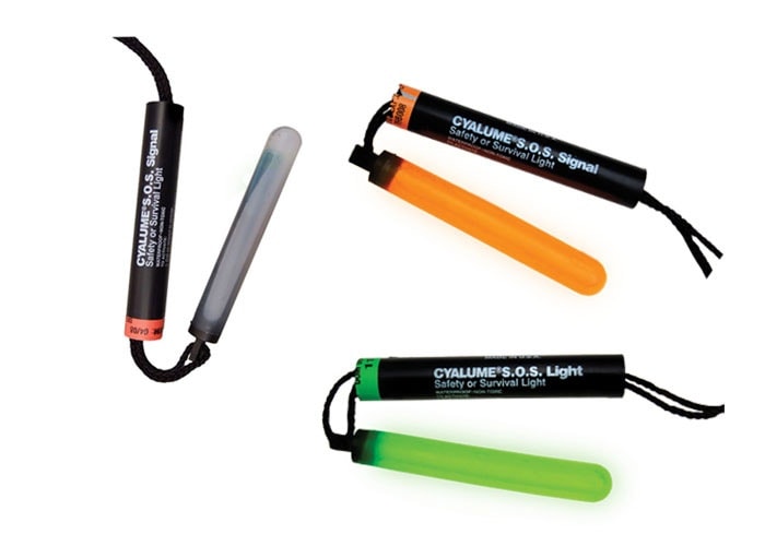 Cyalume SOS survival signal light, 360 degrees of guaranteed light