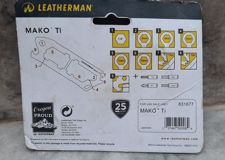 Leatherman Mako Ti Bike Tool – Lightweight Titanium Multi-Tool for Cyclists