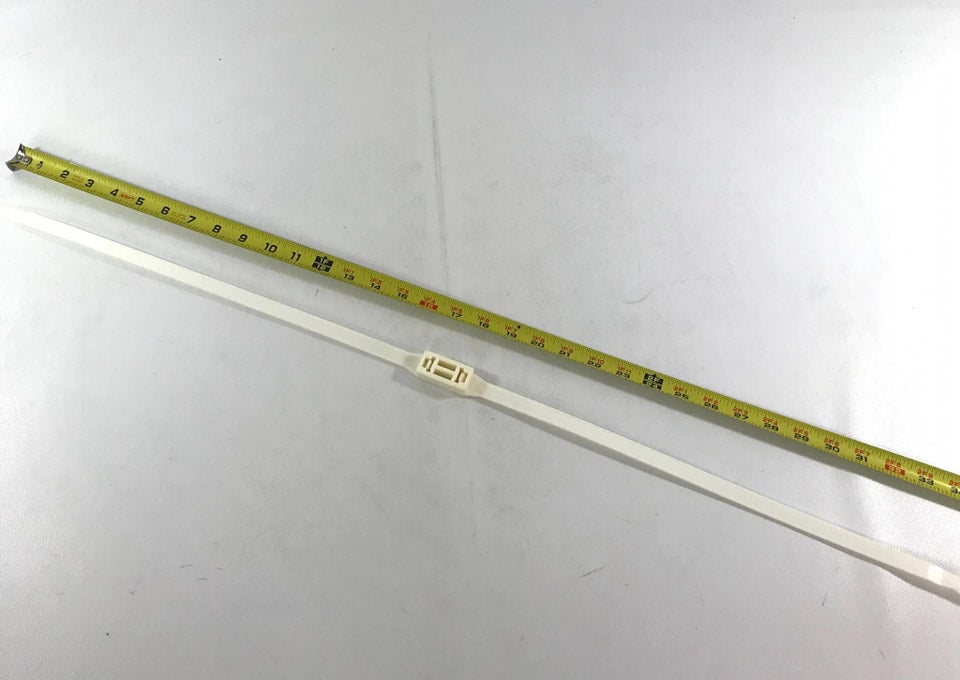 Zip-Tie Double Loop Ties (White, 10 Pack) – Heavy-Duty Nylon Utility Cable Ties