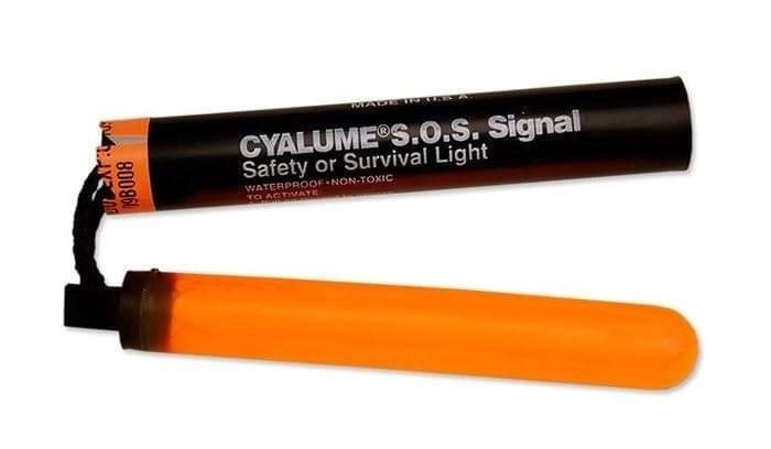 Cyalume SOS survival signal light, 360 degrees of guaranteed light