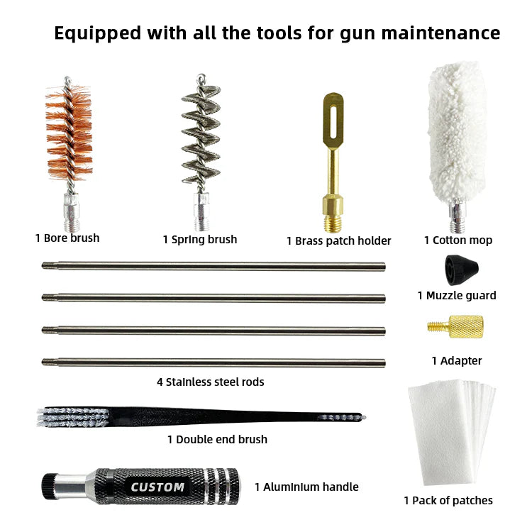 10 in 1 Universal Brush Cleaning Kit For 12 Gauge Shotgun