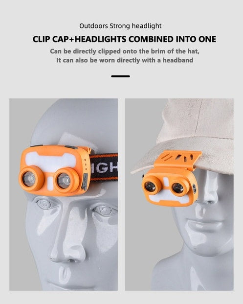 LiitoKala LED Wick LH-AH10 Headlight Cap Clip Lamp with Rechargeable Battery & Touch Sensor
