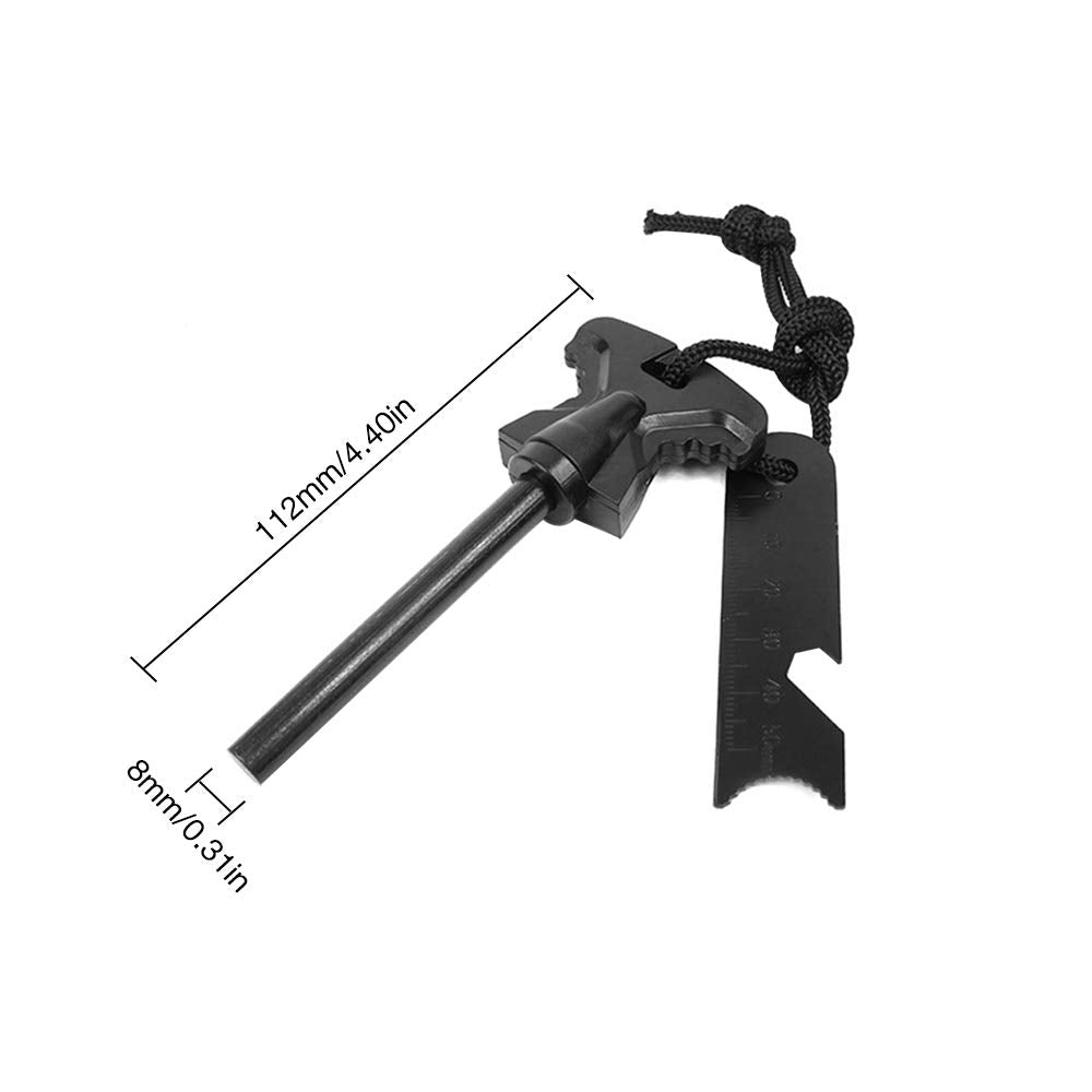 Flint Scraper Camping Fire Starter – Butterfly-Shaped Handle Survival Tool
