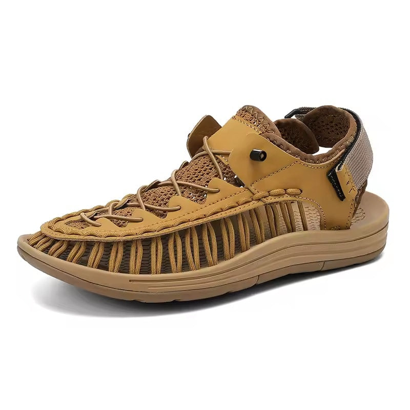 Summer Knitted Men’s Sandals – Breathable & Casual Outdoor Footwear