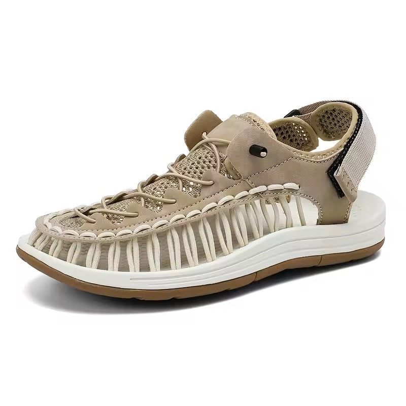 Summer Knitted Men’s Sandals – Breathable & Casual Outdoor Footwear