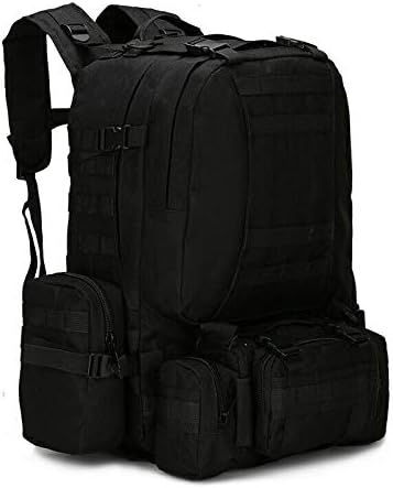 55L military tactical bag with MOLLE webbing for hiking