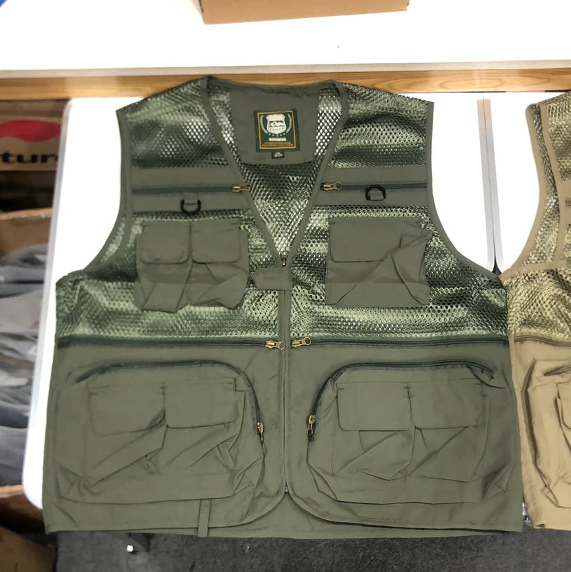 Tactical Men's Military Mesh Multi-Pocket Vest Waistcoat – Lightweight Utility Vest for Outdoor, Airsoft & Work Use