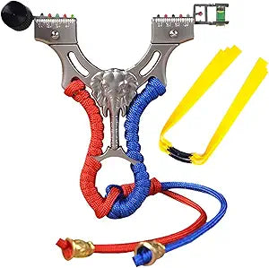Infrared Light Slingshot Alloy Steel Slingshot Cross Bow Hunting SlingShots with Strong Rubber Band Catapult Camouflage Bow Outdoor Camping Gifts for Children and Men