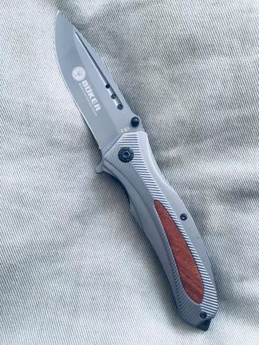 Boker Tactical Rescue Pocket Tool (F84) with spring-assisted opening and large wood handle