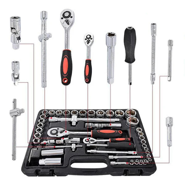 Garage 61-Piece Professional Hardware Tools Box / Tool Kit – Heavy-Duty & Multi-Purpose