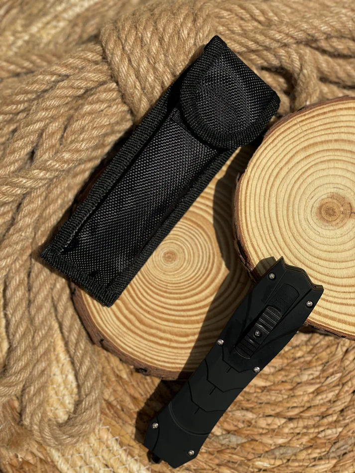 Compact and portable Combat OTF tactical tool in black for everyday carry