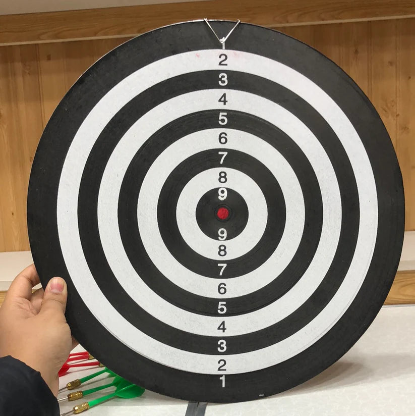 Dart Board with 6 Darts – 17" Outdoor Game Target Board