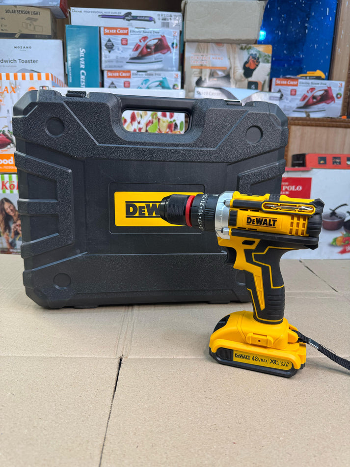 DeWalt power tool set with sockets and screwdriver bits