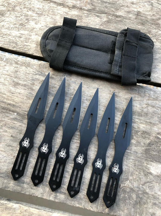 Decorative kunai set with sleek black design and stylish sheath