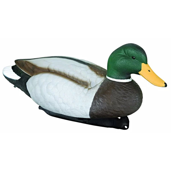 Duck decoy with green head and yellow beak