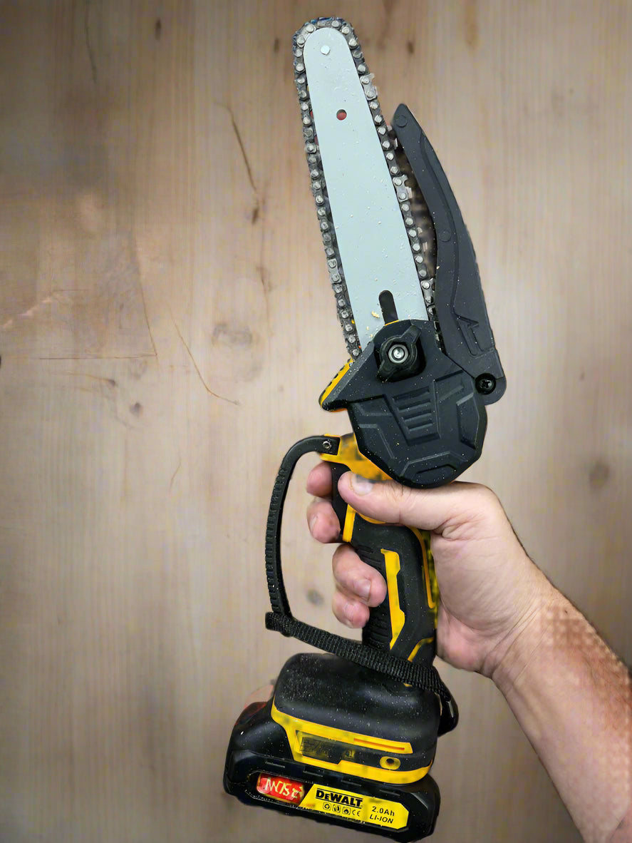 Dewalt 36V cordless chainsaw with lithium battery