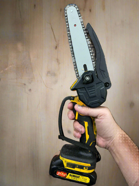 Dewalt 36V cordless chainsaw with lithium battery