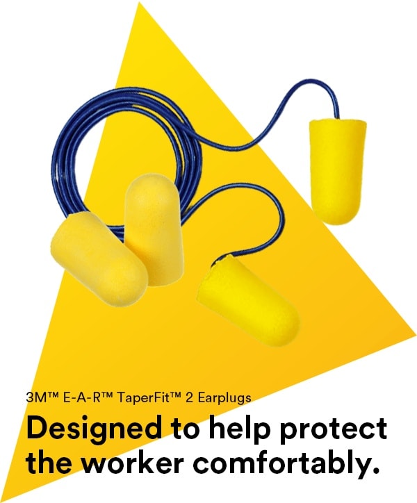 E.A.R TaperFit 2 foam earplugs yellow