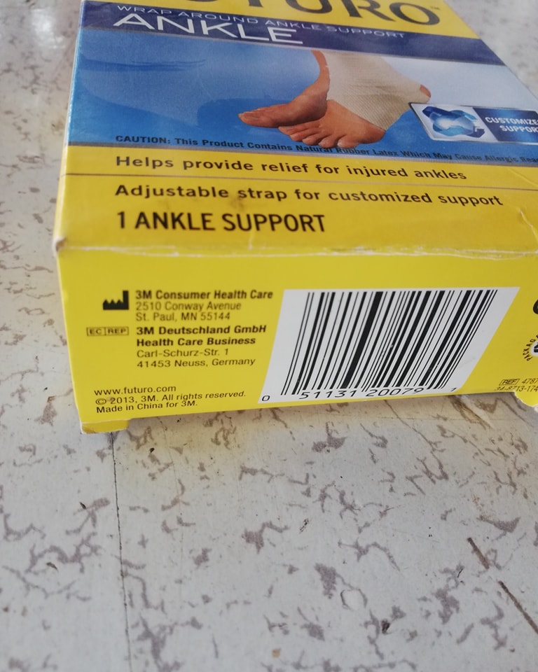 FUTURO ankle support with breathable fabric for pain relief