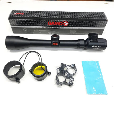 Gamo airsoft scope Pakistan, 3-9x40 scope sight, airsoft rifle scope, precision airsoft scope, EG reticle scope, airsoft accessories Pakistan, tactical airsoft scope, adjustable magnification scope
