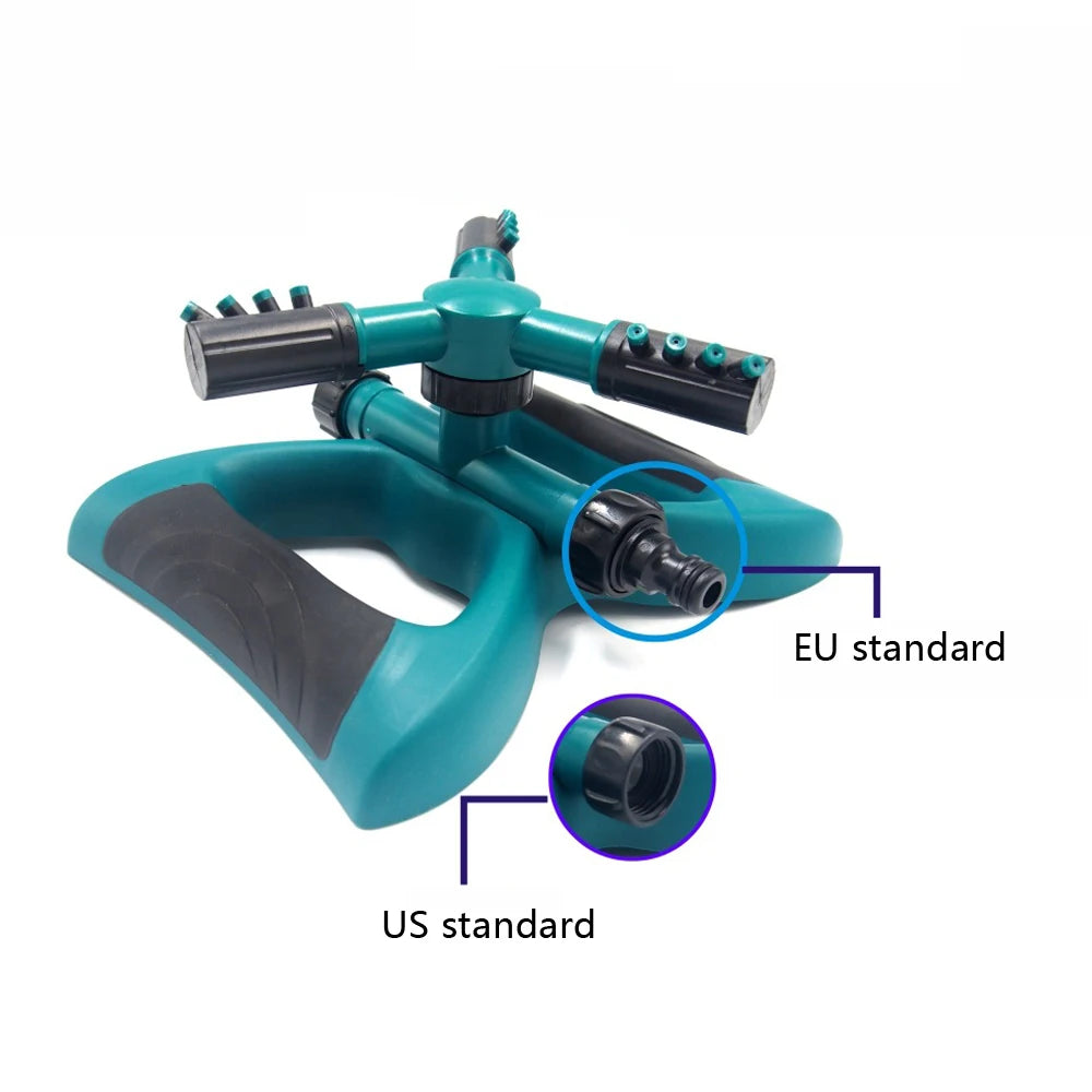 Large Size 360° Rotating Water Sprinkler – Full-Circle Lawn & Garden Irrigation with Hose Connector