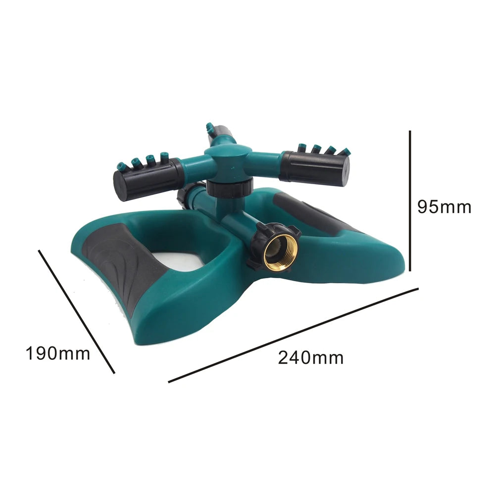 Large Size 360° Rotating Water Sprinkler – Full-Circle Lawn & Garden Irrigation with Hose Connector