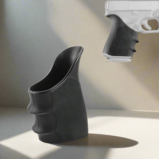 Hogue HANDALL grip sleeve, GLOCK rubber grip Pakistan, GLOCK pistol grip upgrade, beavertail grip sleeve, handgun grip sleeve, non-slip pistol grip, Hogue GLOCK grip Pakistan
