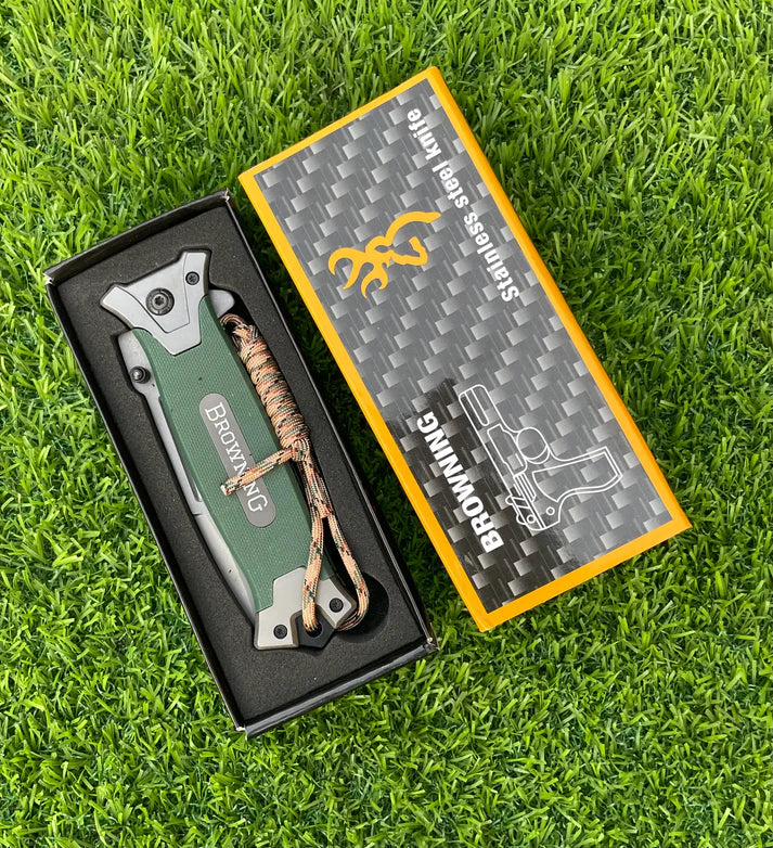 Browning 364 Military Survival Pocket Tool (Green) – Multi-Use Outdoor Tool