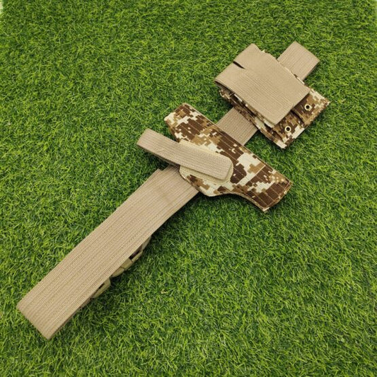 Adjustable Belly Holster for 30 Bore and 9mm Pistols made of Parachute Material- Army white