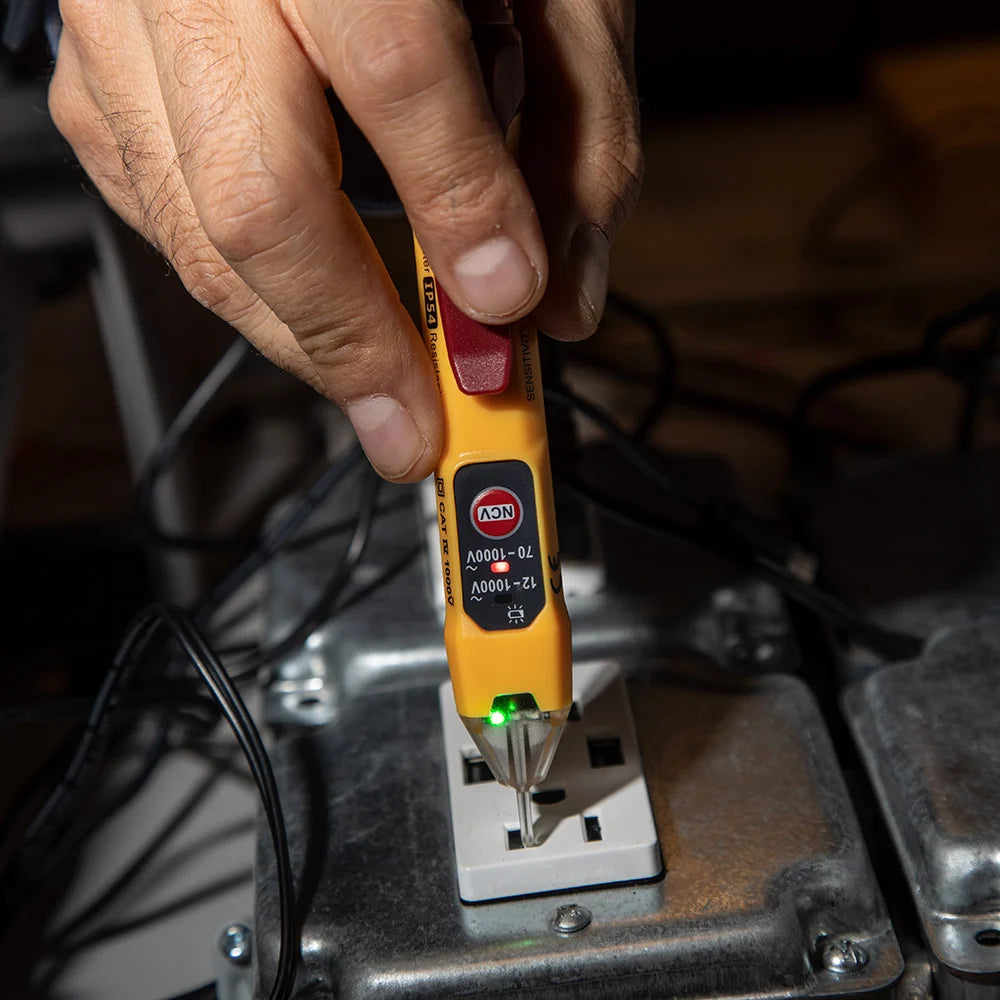 Klein voltage tester tool for electricians